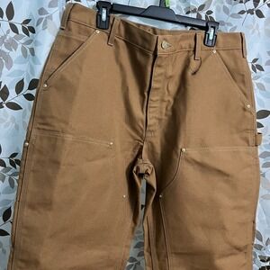 Carhartt Firm Duck Double Knee Work Carpenter Pant USA Made Men's Size 34x33